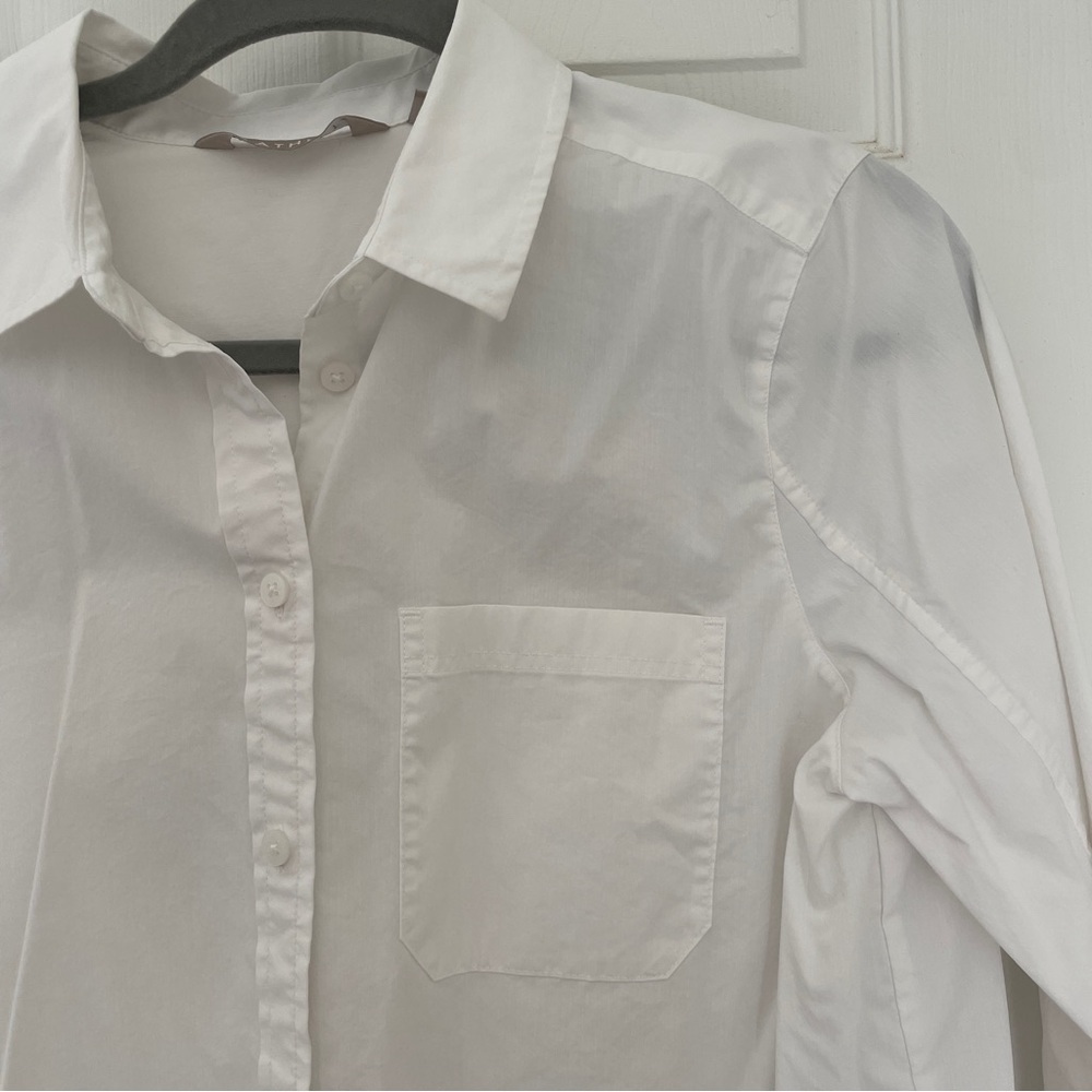 Athleta White Button Down Size Medium - image 2